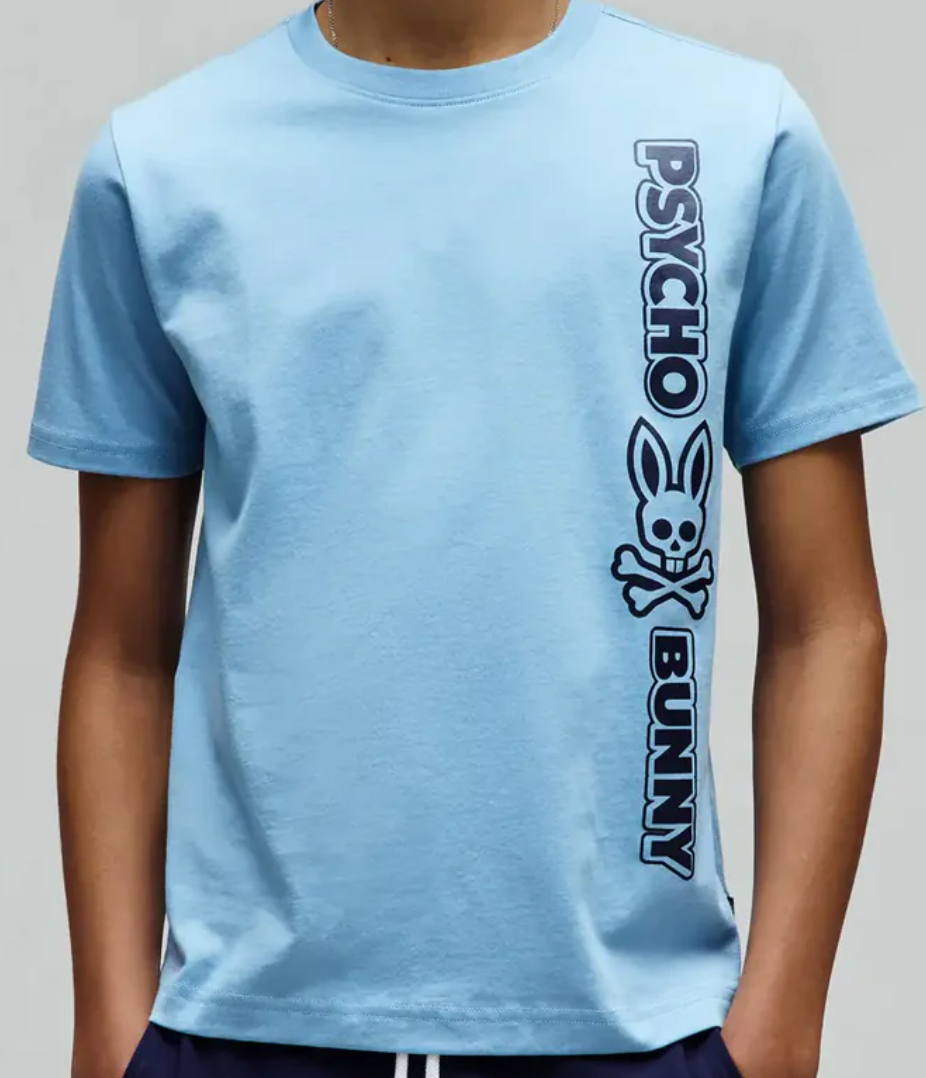 Glacier Lake Psycho Bunny "Wordmark" Print T-Shirt