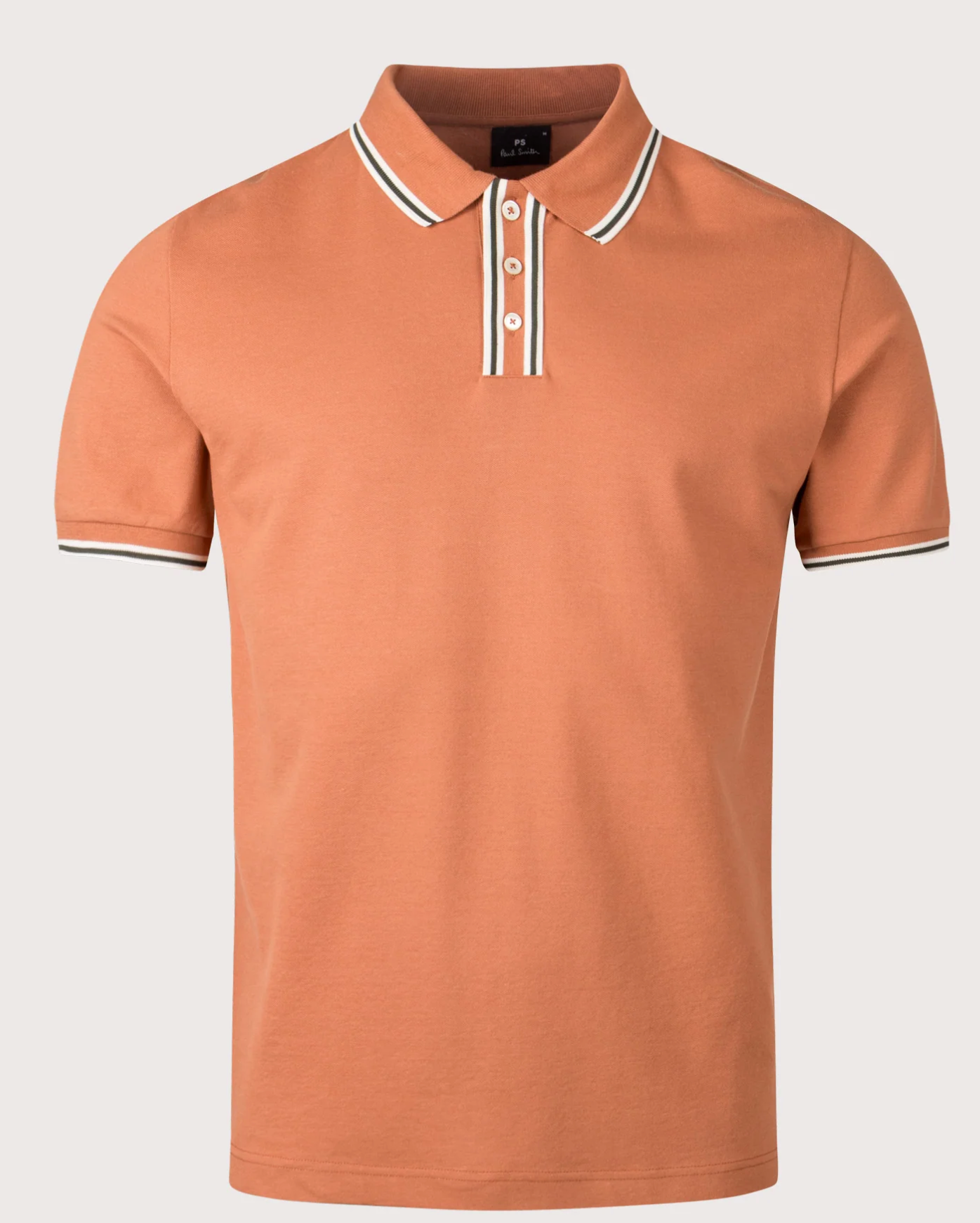 Rust PS Paul Smith Tipping Polo Shirt