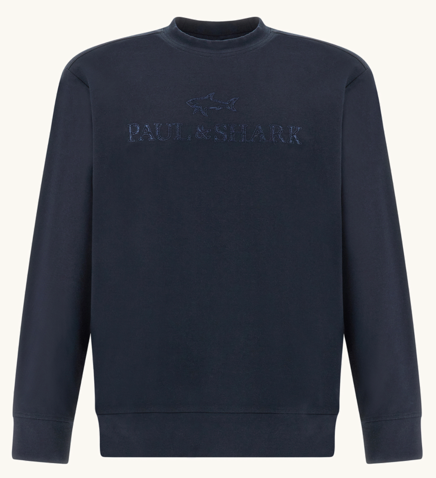Navy Paul & Shark Embroidered Logo Sweatshirt