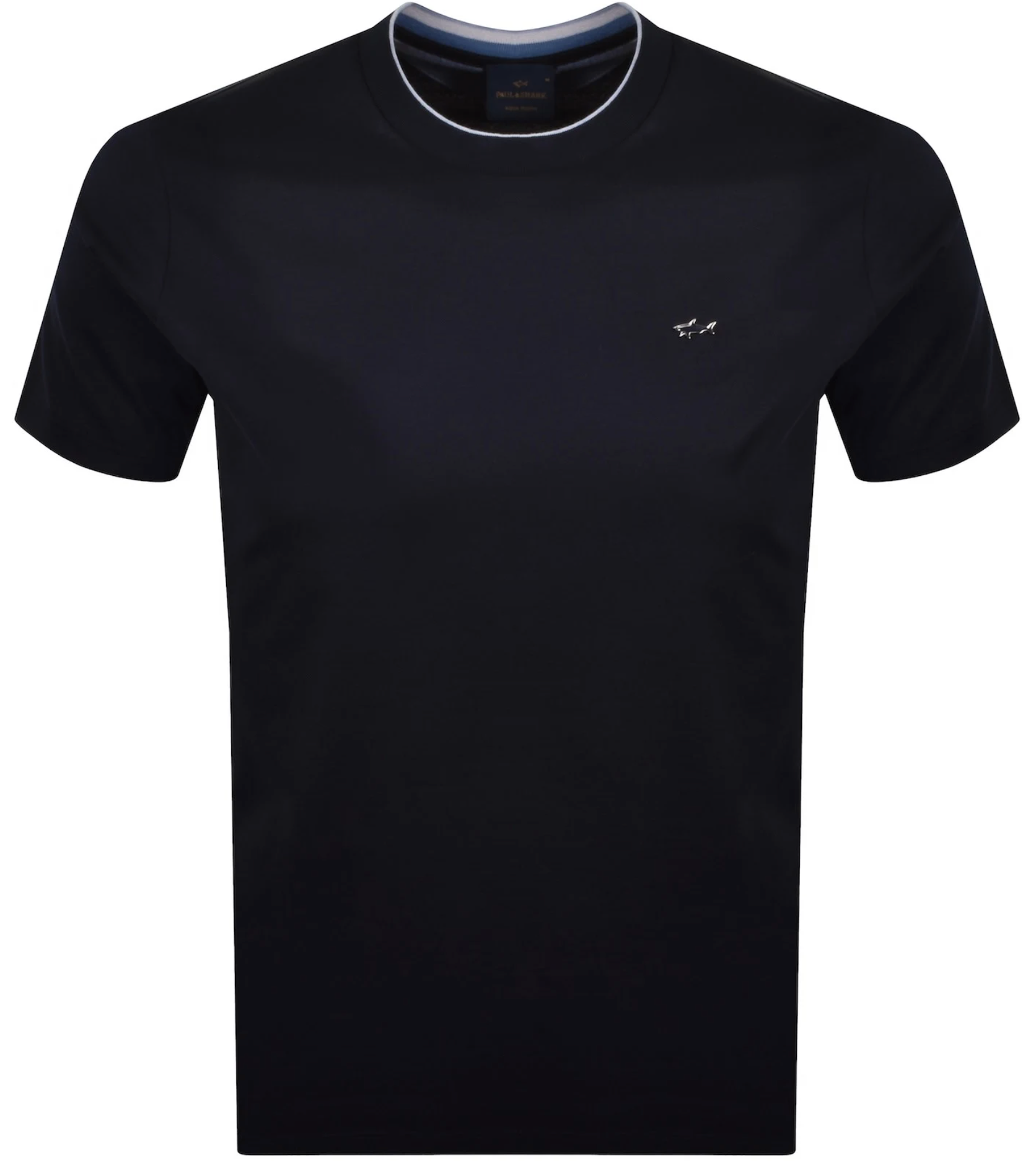 Navy Paul&Shark "Aqua Touch"Crew Neck T-Shirt
