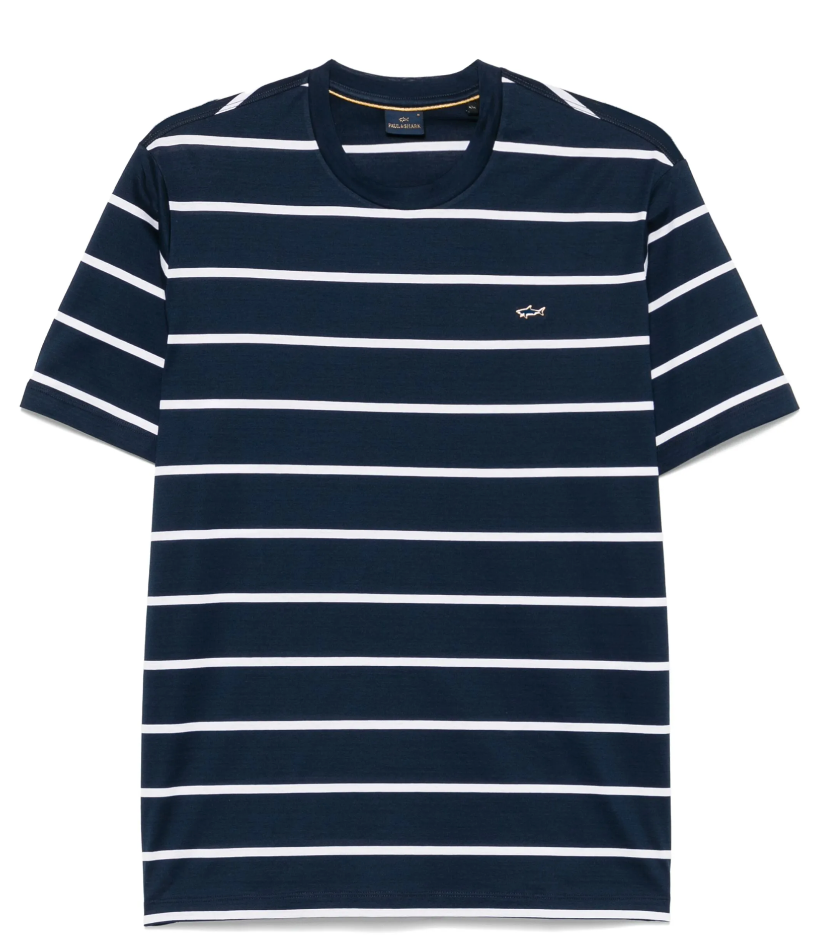 Navy Paul & Shark Striped T-shirt