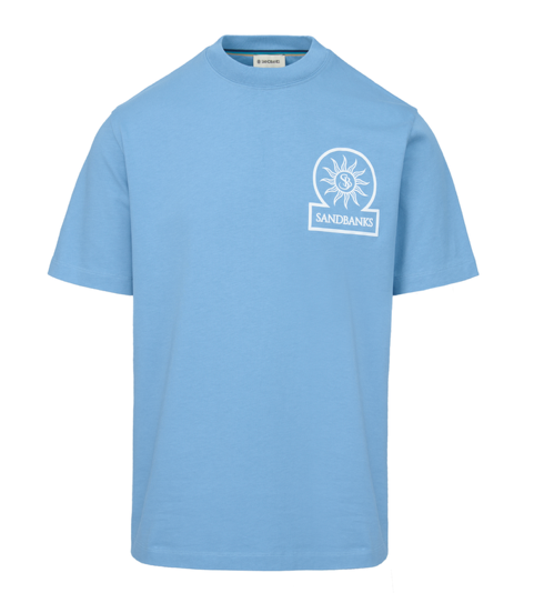 Dusty Blue Sandbanks Relaxed Fit T-Shirt