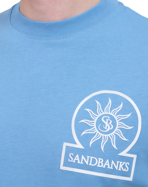Dusty Blue Sandbanks Relaxed Fit T-Shirt
