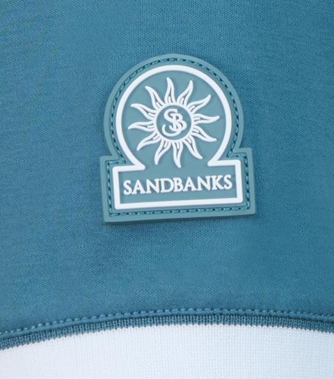 Teal Sandbanks Zip Polo Shirt