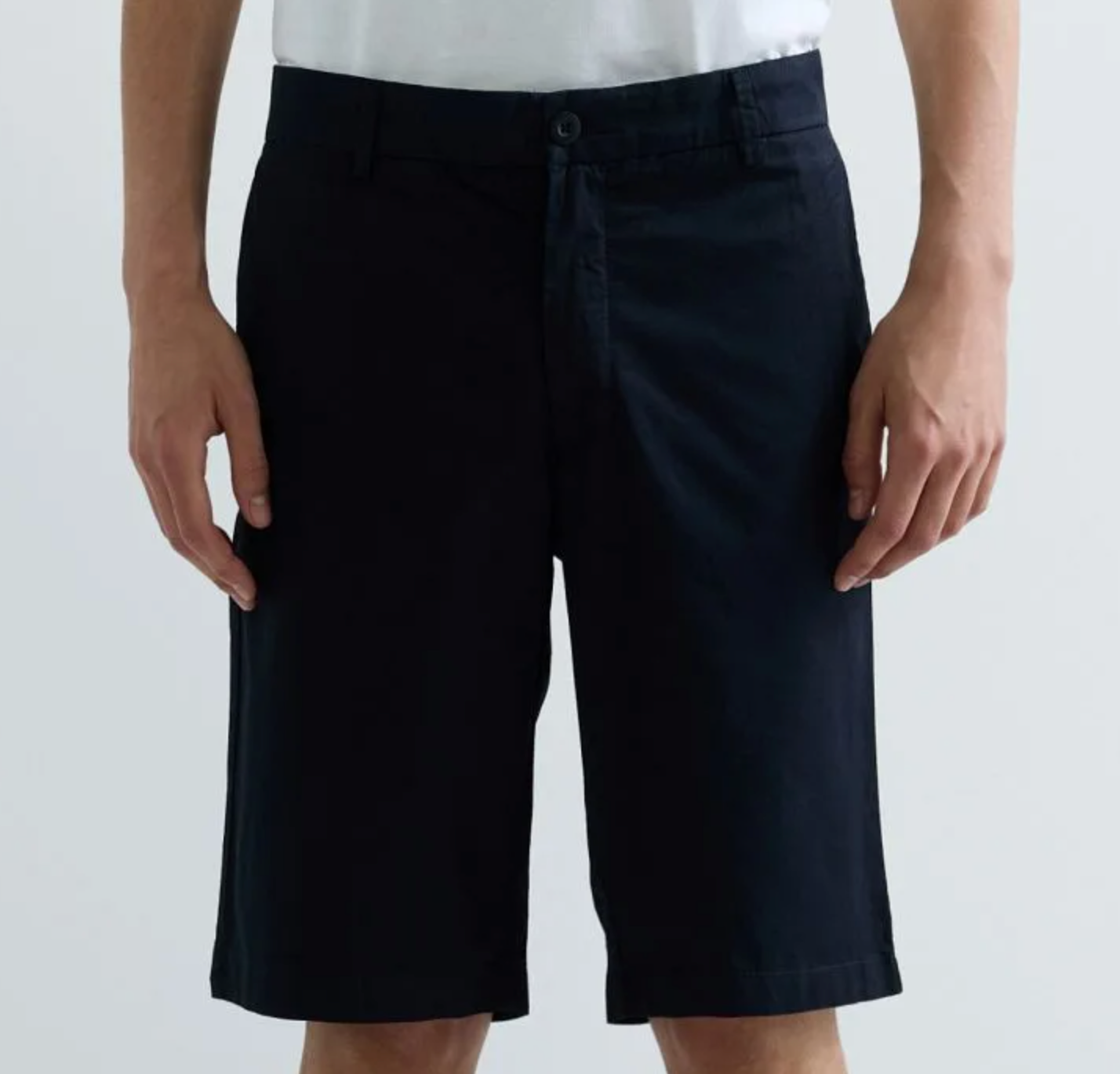 Navy Replay Chino Tailored Shorts
