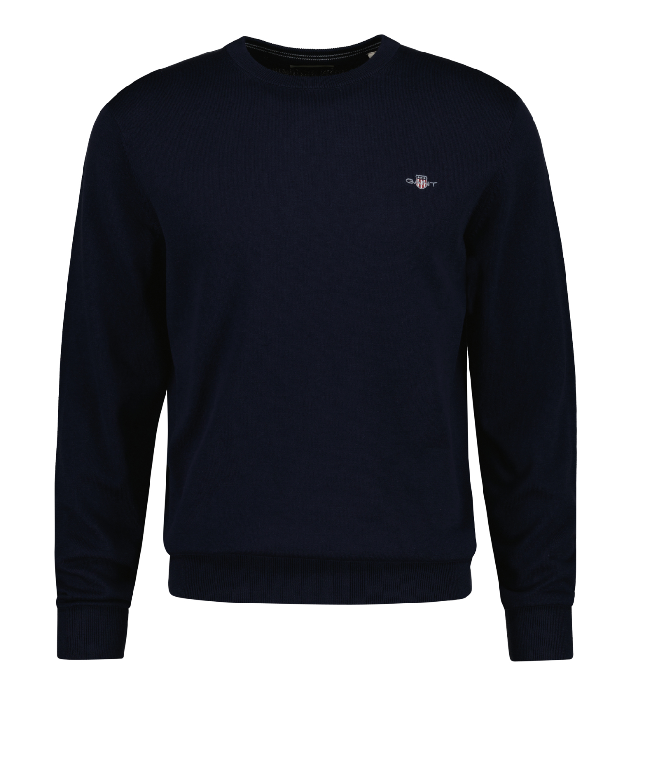 Navy Gant "Classic" Cotton Crew Neck Knit