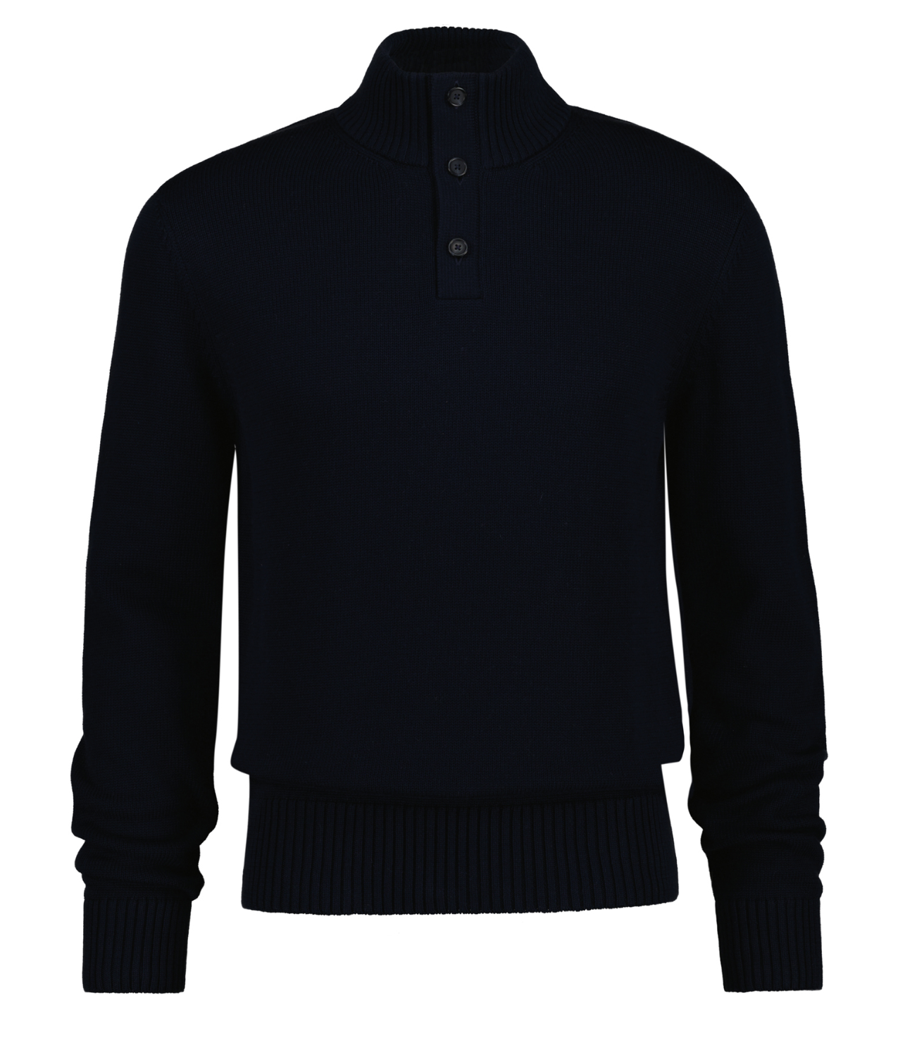 Evening Blue "Supima " Half Button Knit