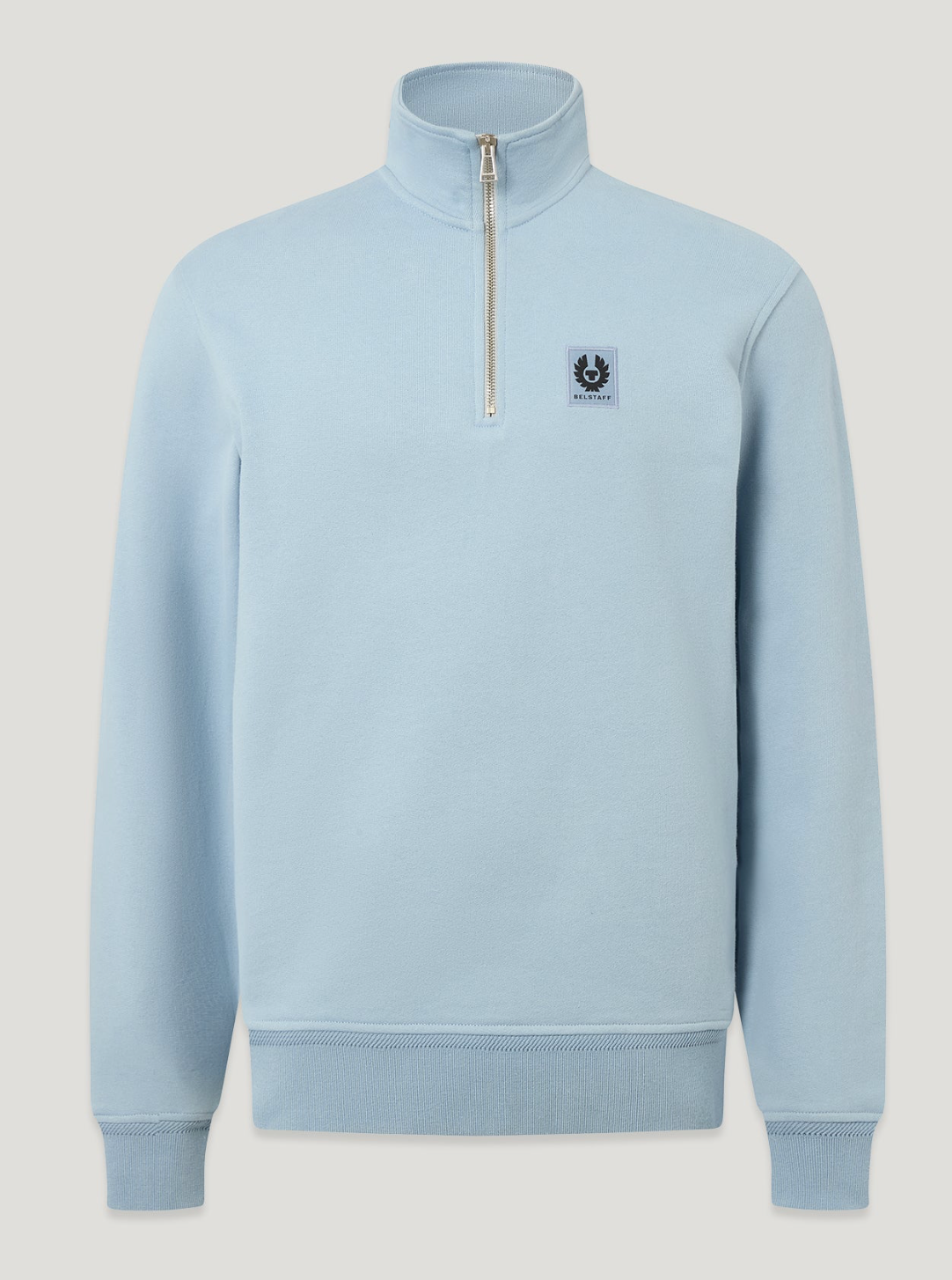 Mist Blue Belstaff Quarter Zip Sweatshirt