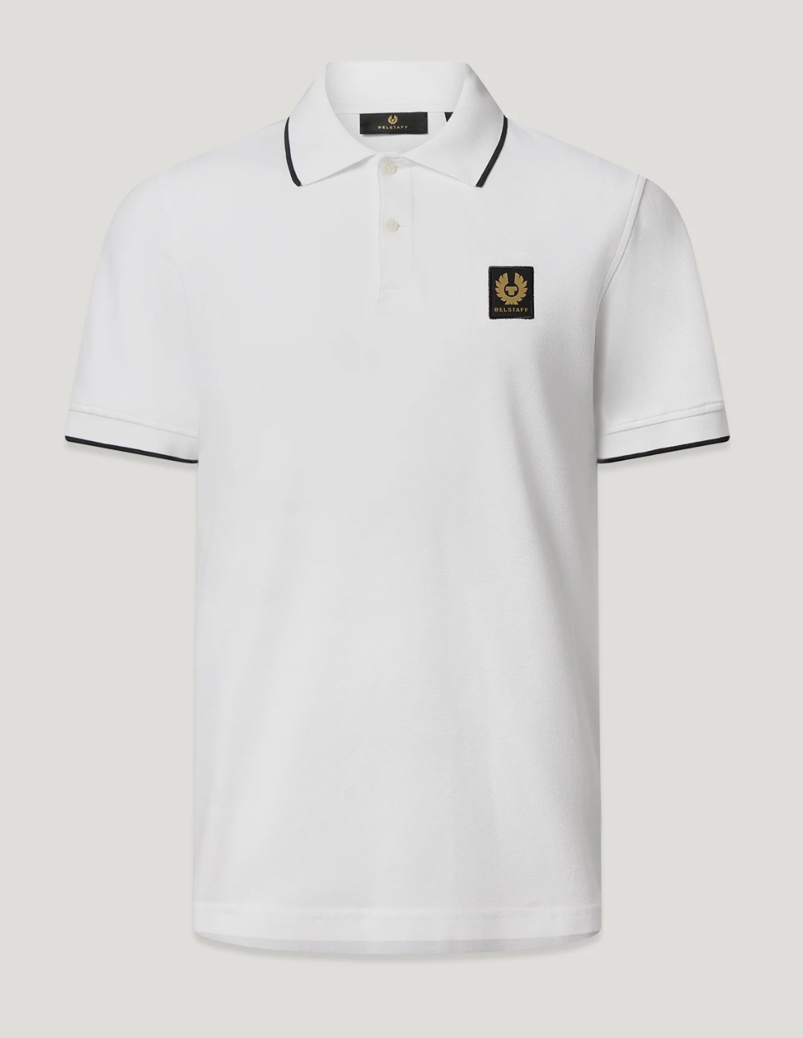 White Belstaff Tipped Polo Shirt