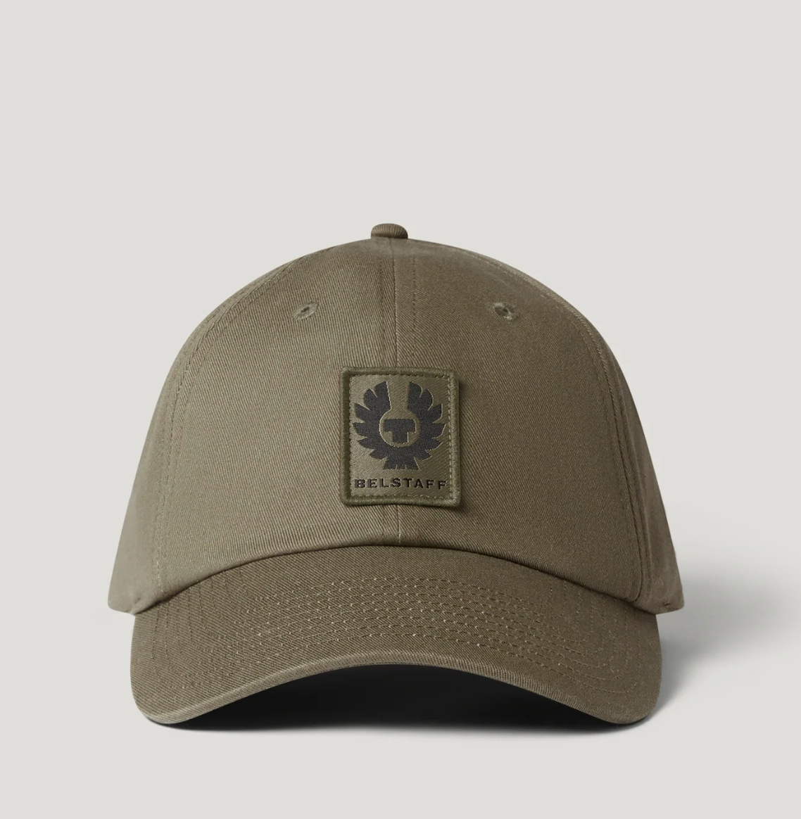Khaki Green Belstaff Phoenix Logo Cotton Cap