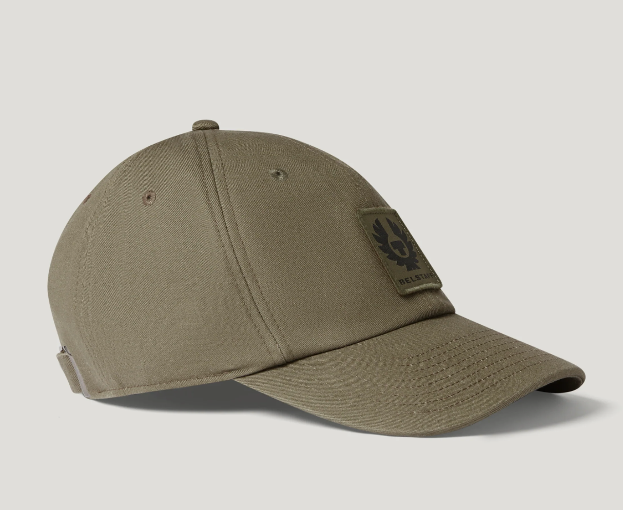 Khaki Green Belstaff Phoenix Logo Cotton Cap