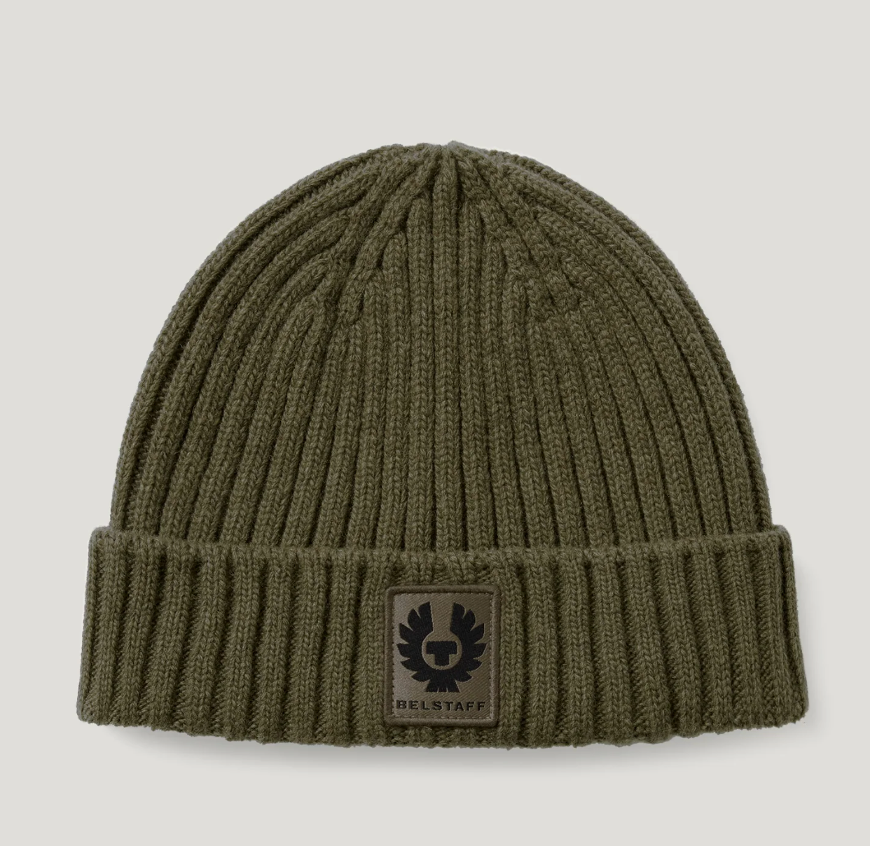 Khaki Green Belstaff "WATCH" Beanie Hat