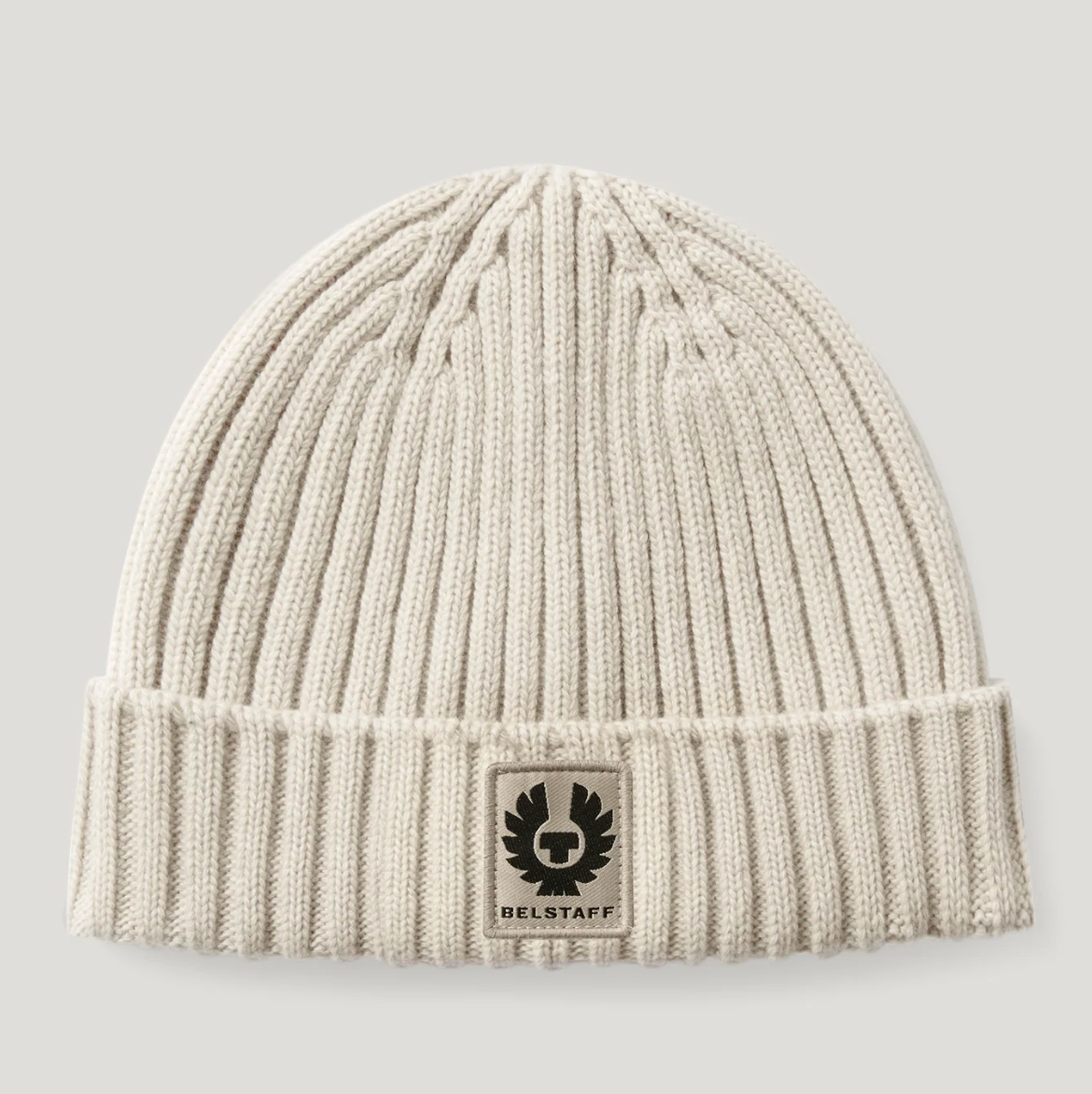 Pale Stone Belstaff "WATCH" Beanie Hat