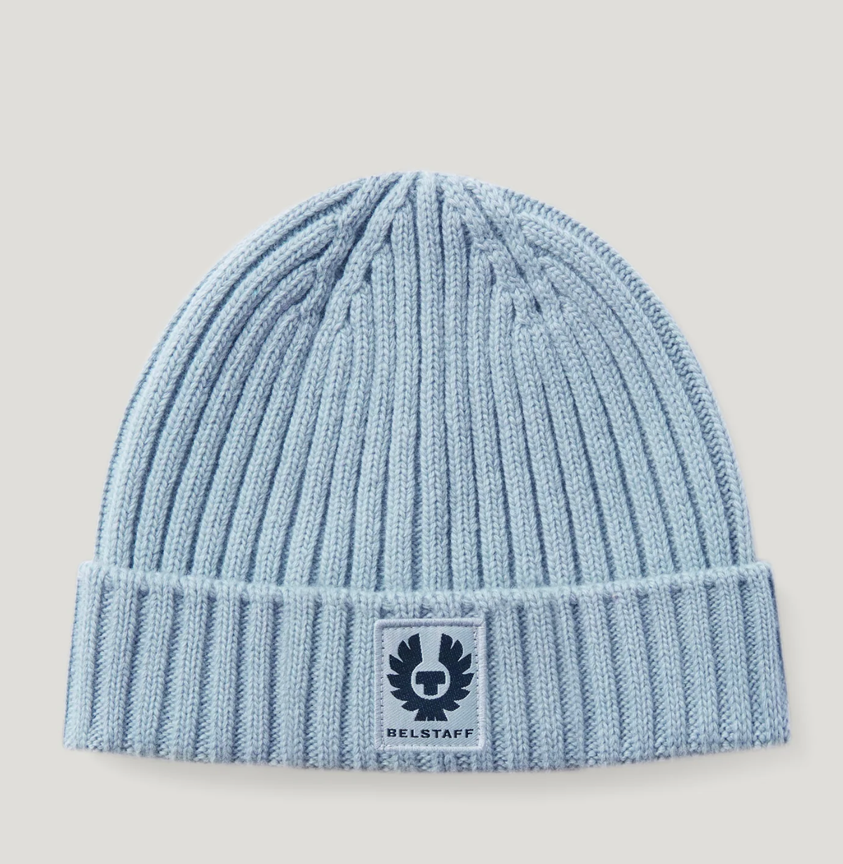 Mist Blue Belstaff "WATCH" Beanie Hat