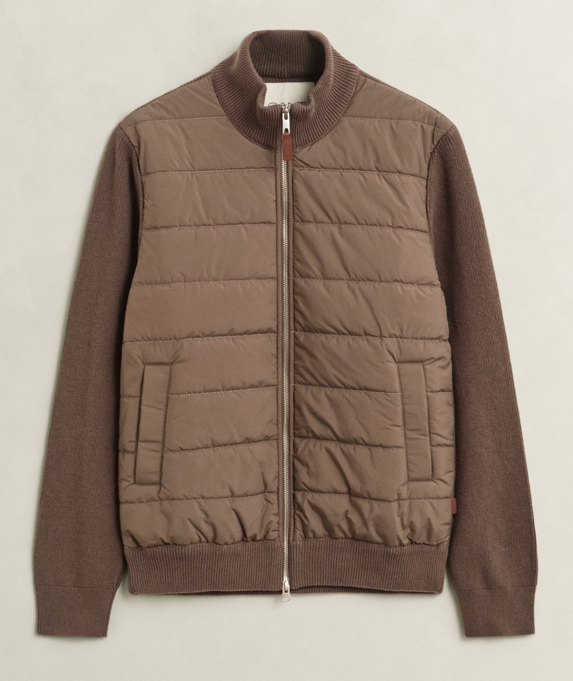 Taupe Gant Hybrid Cardigan