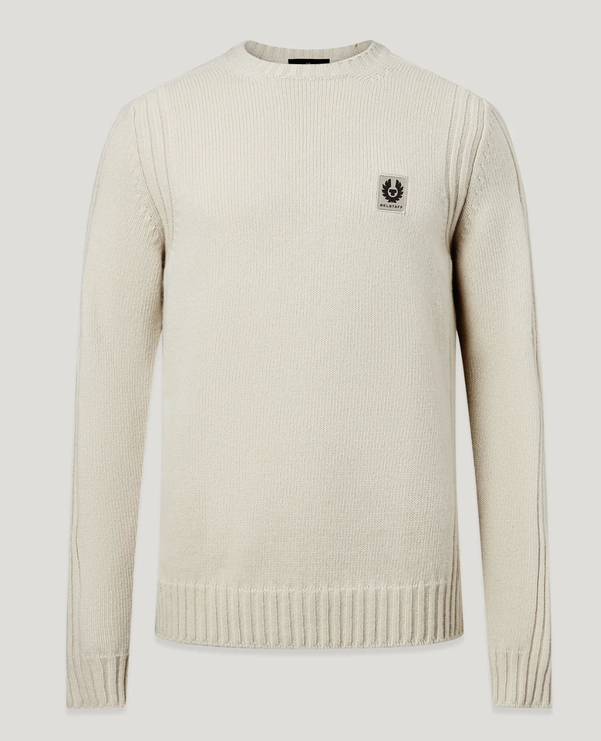 Pale Stone Belstaff "WATCH" Crew Neck Jumper