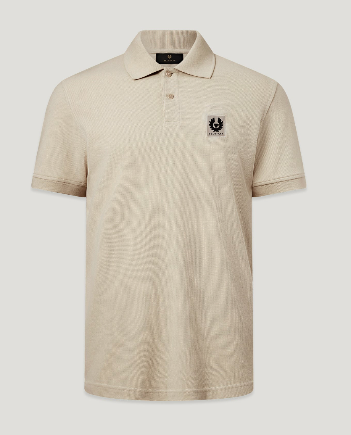 Pale Stone Belstaff S/S Pique Polo Shirt