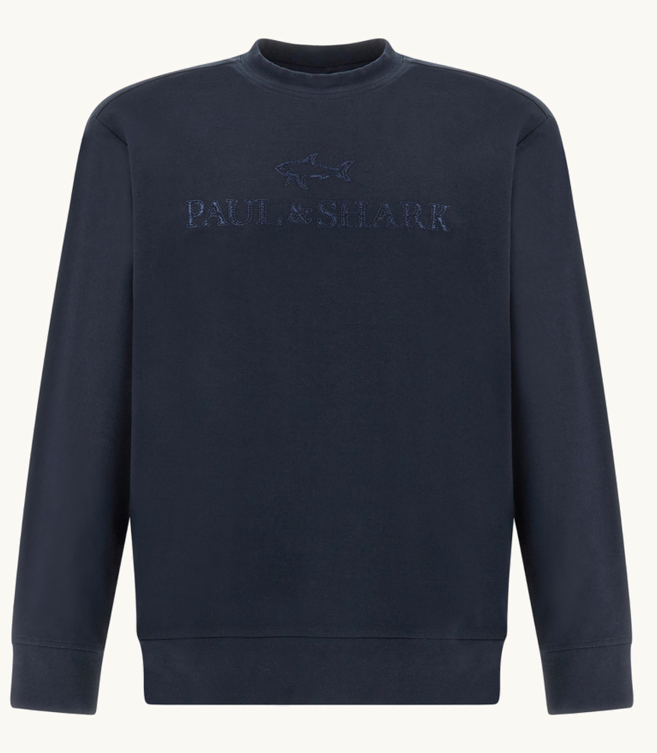Navy Paul & Shark Embroidered Logo Sweatshirt