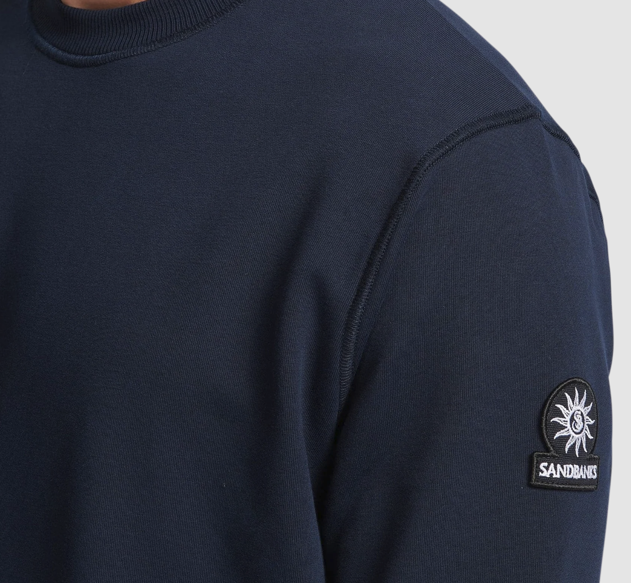 Navy Sandbanks Logo Sweatshirt