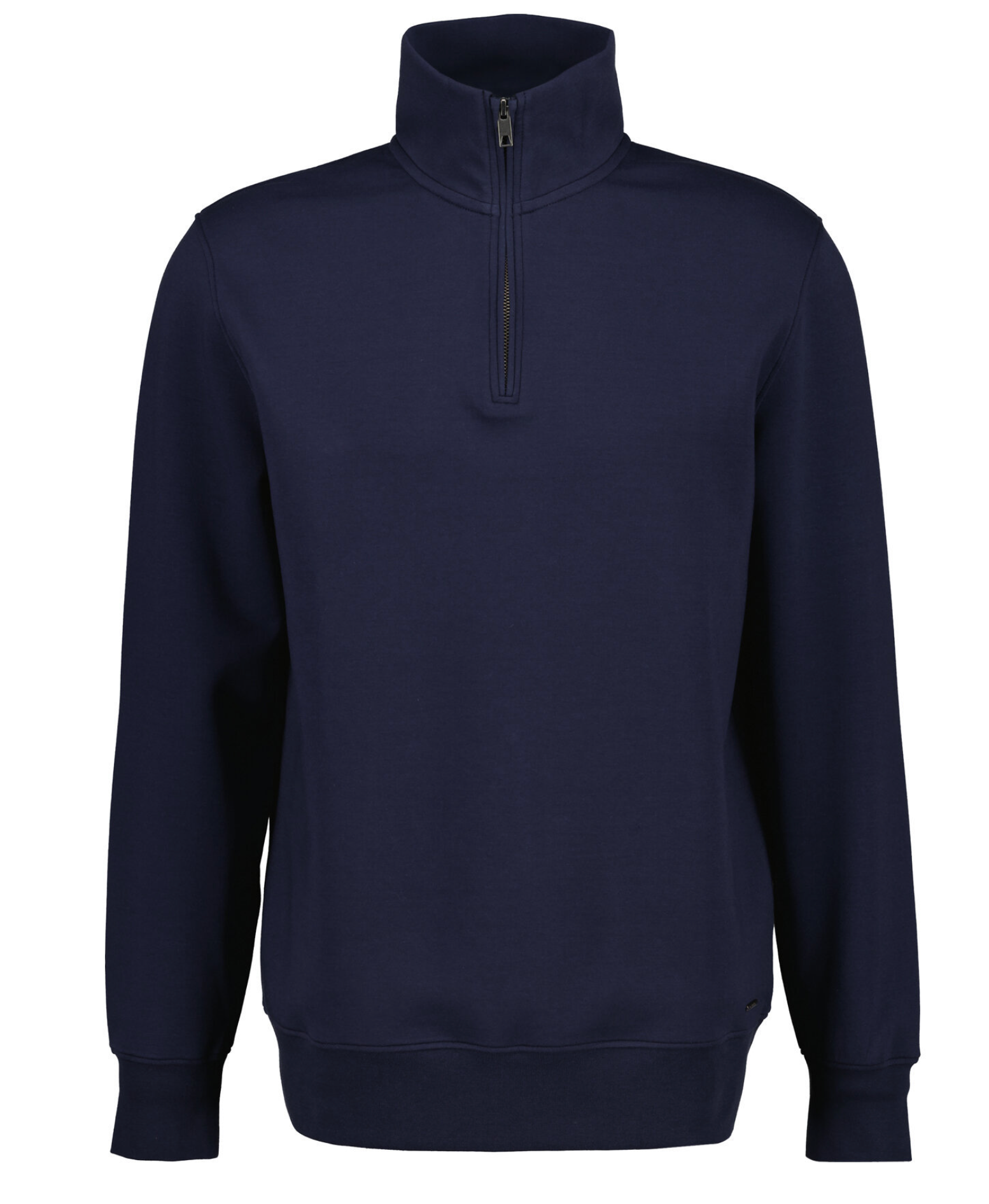 Navy Gant Half Zip Interlock Sweatshirt