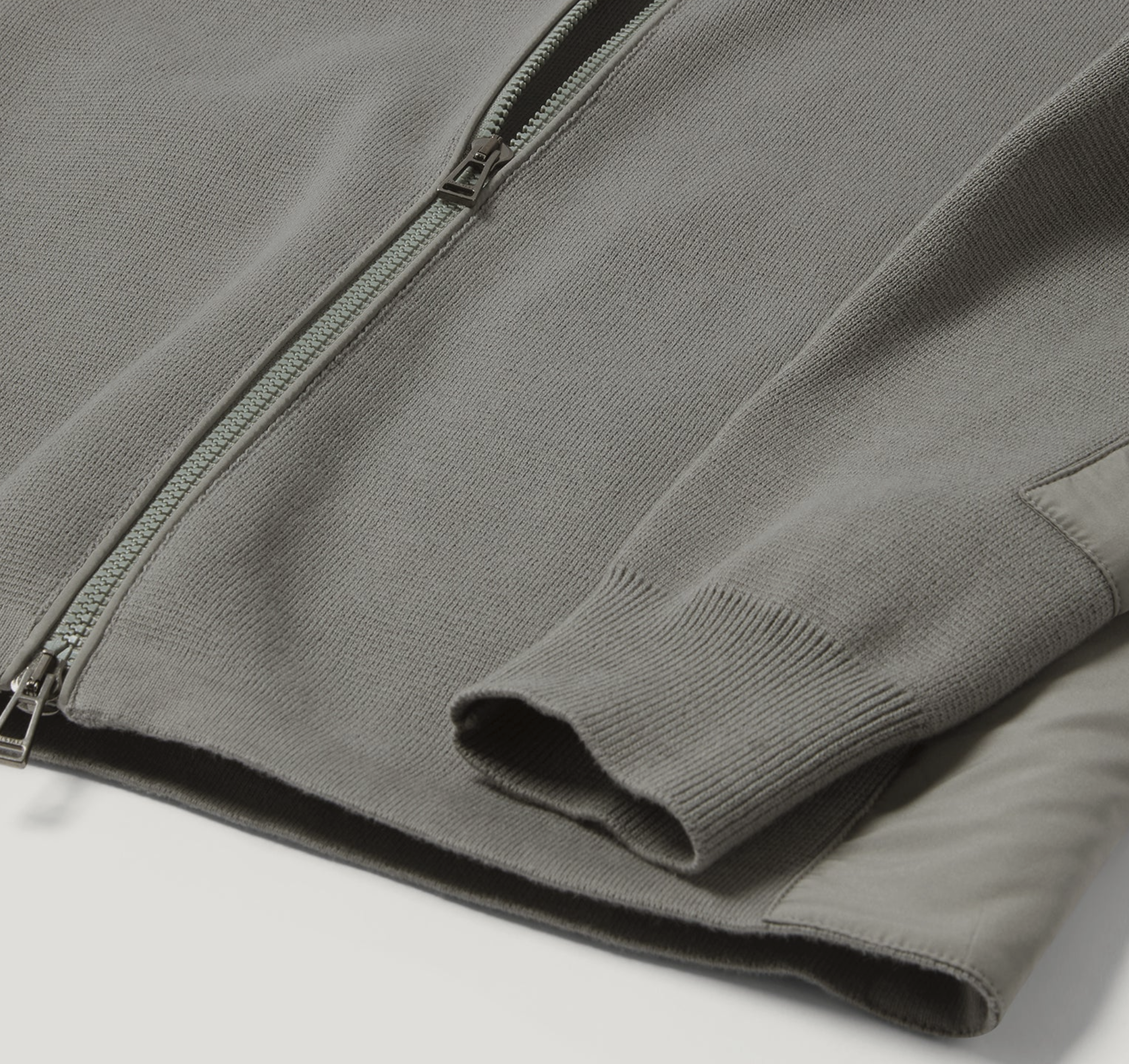 Atlantic Grey Belstaff "CONSOLE" Mixed Media Jacket