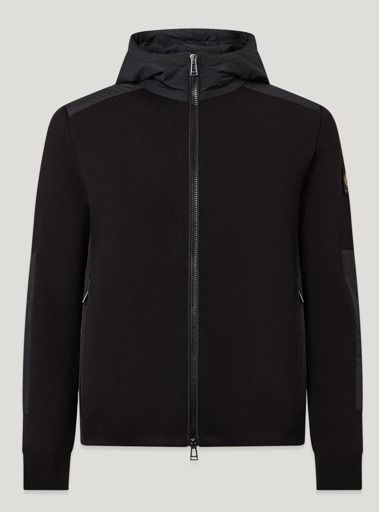 Black Belstaff "CONSOLE" Mixed Media Jacket