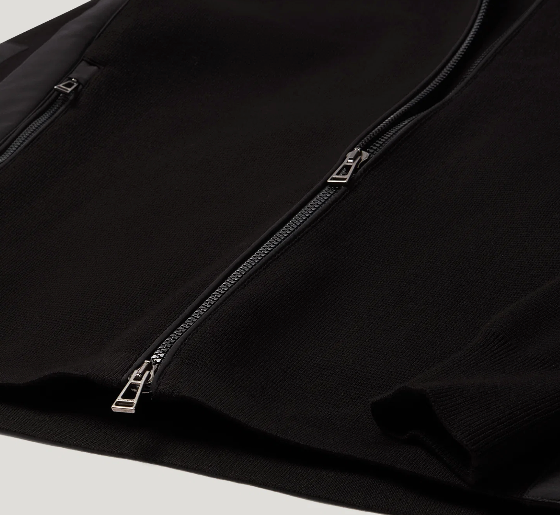 Black Belstaff "CONSOLE" Mixed Media Jacket