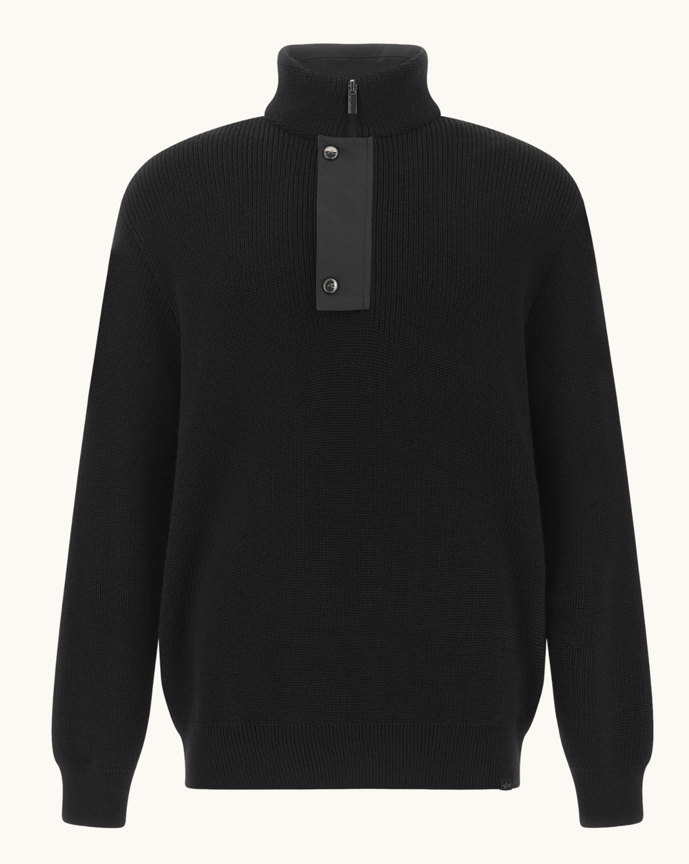 Black Paul & Shark 1/4 Zip knitwear