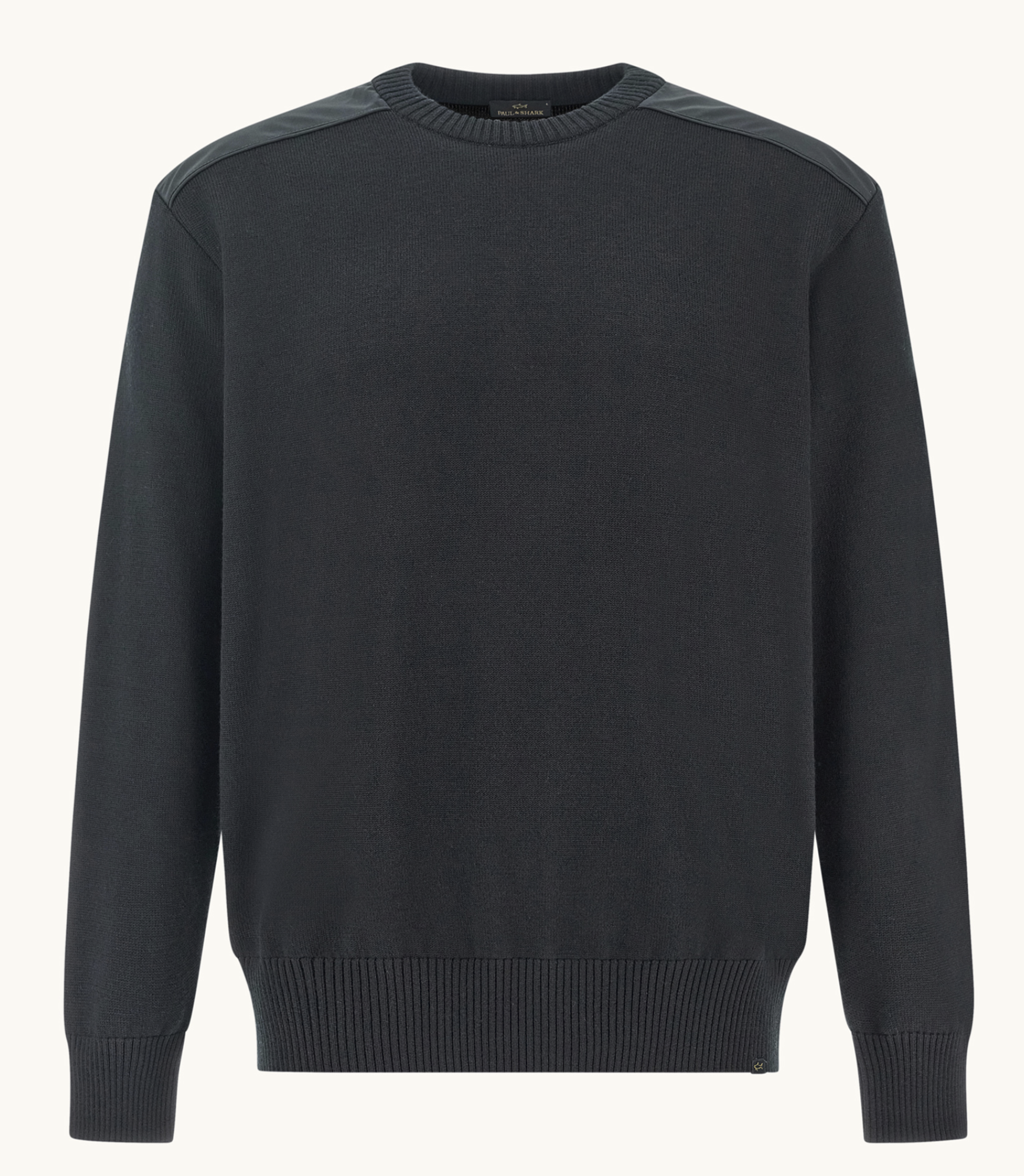 Black Paul & Shark Wool Knitted Jumper