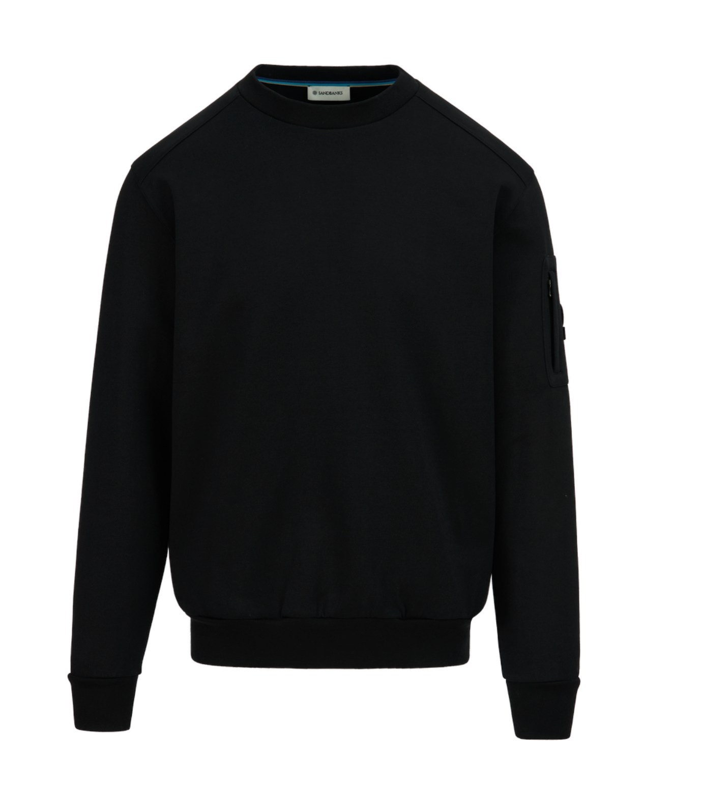 Black Sandbanks  Zip Pocket Interlock Sweatshirt