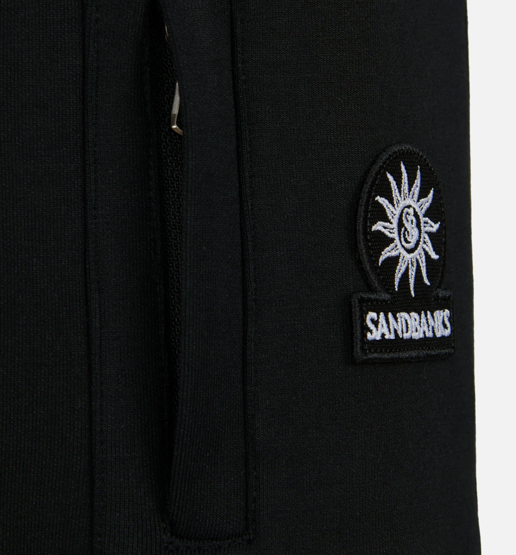 Black Sandbanks  Zip Pocket Interlock Sweatshirt