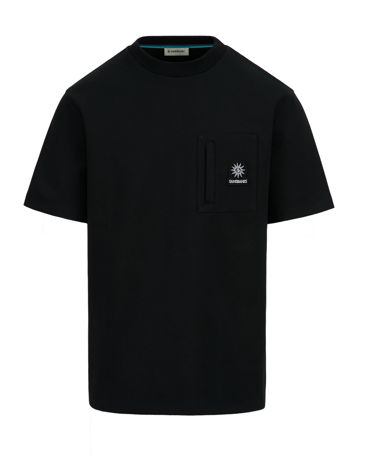 Black Sandbanks Zip Pocket Interlock T-Shirt
