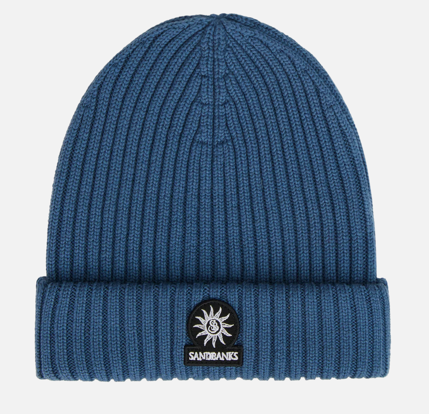 Teal Sandbanks Merino Wool Ribbed Beanie