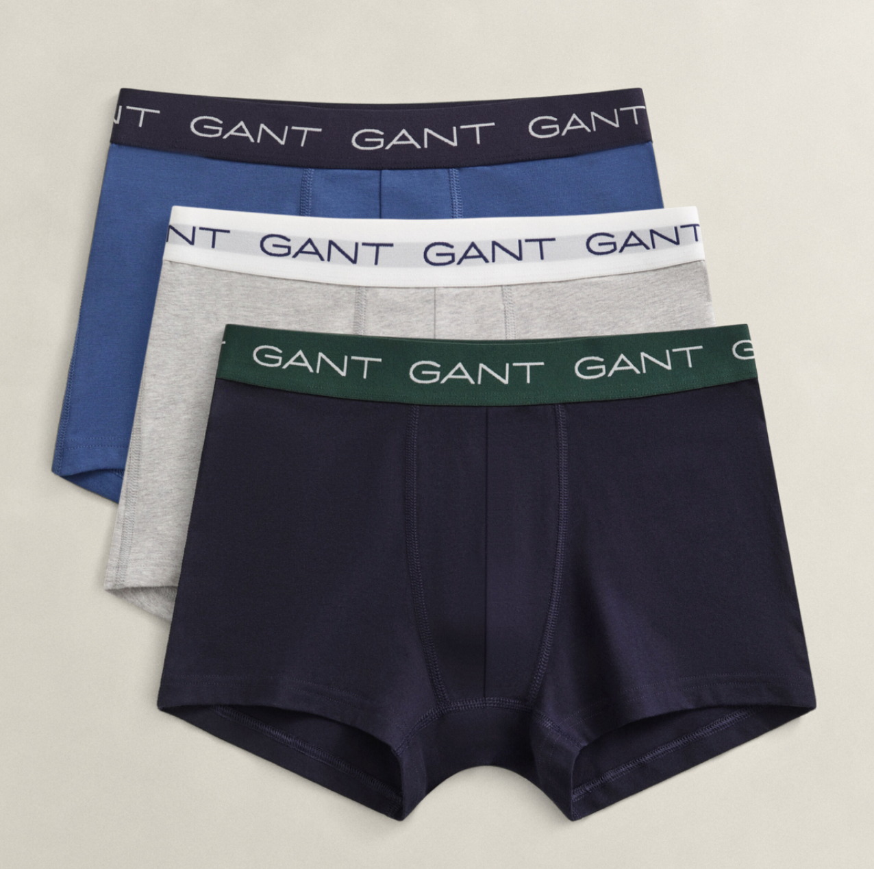Mid Grey Gant Underwear 3-Pack Trunk (Copy)