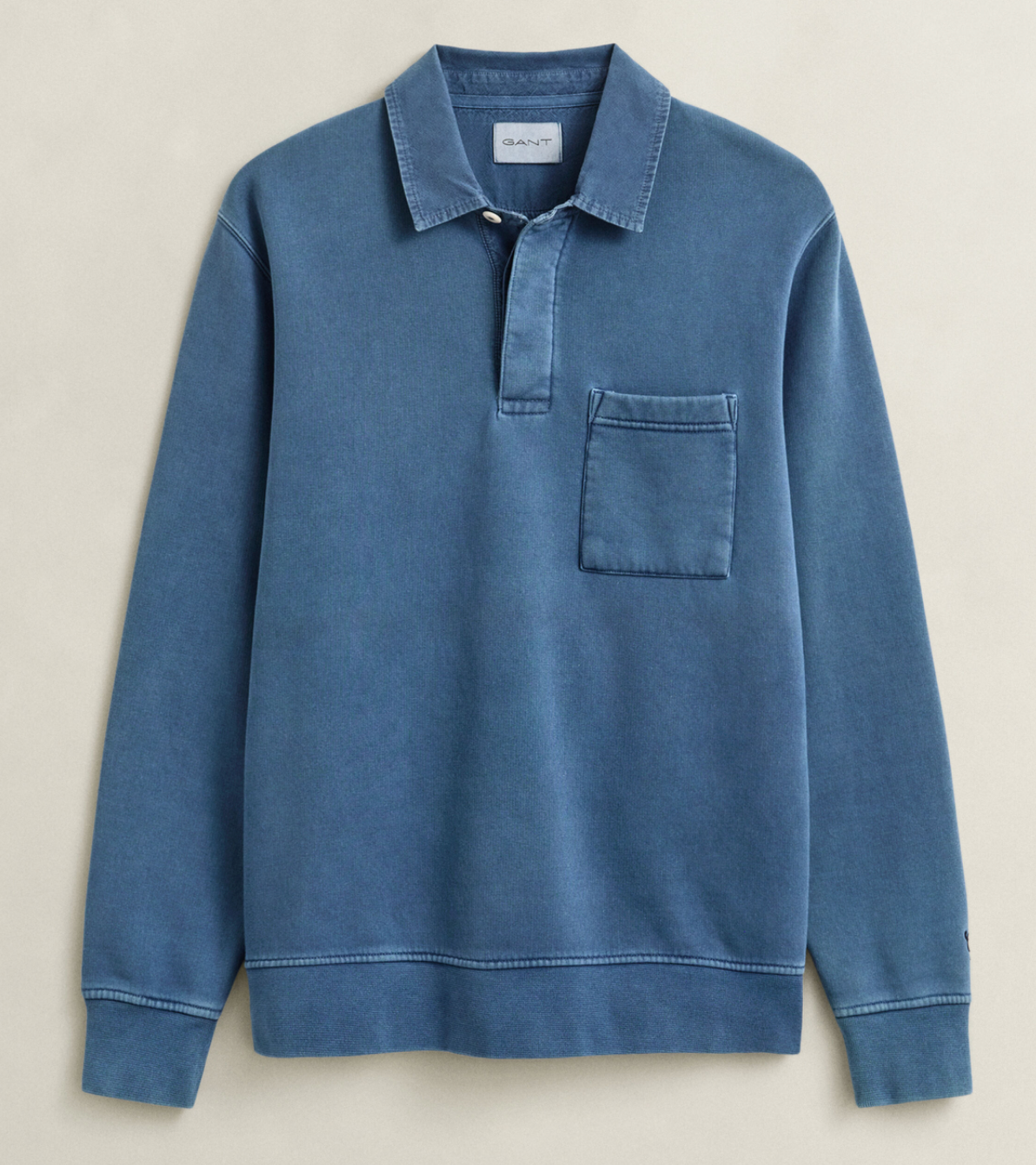 Vintage Blue Gant Collared Sweatshirt