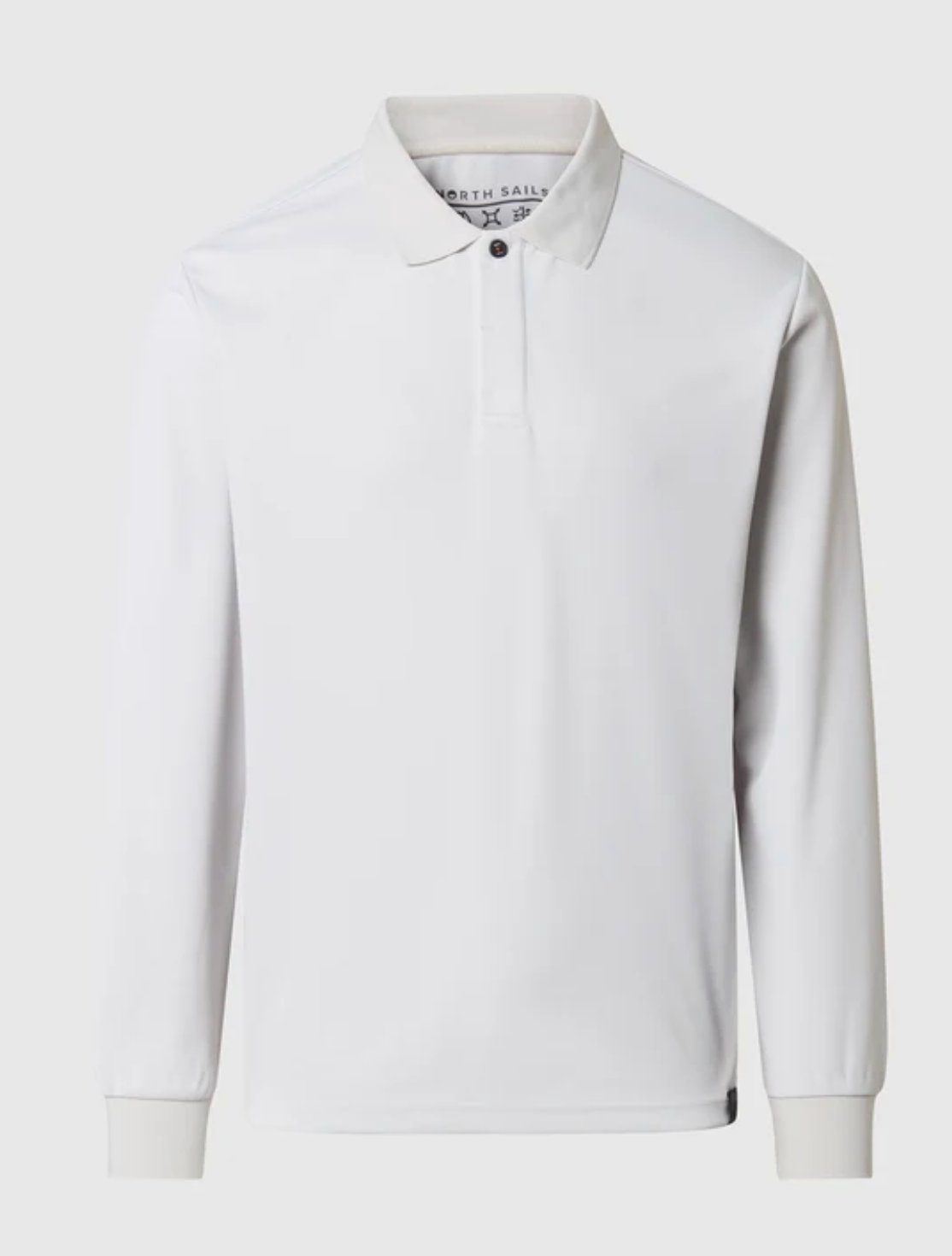 Vapour Grey North Sails Coolmax Long Sleeved Polo Shirt