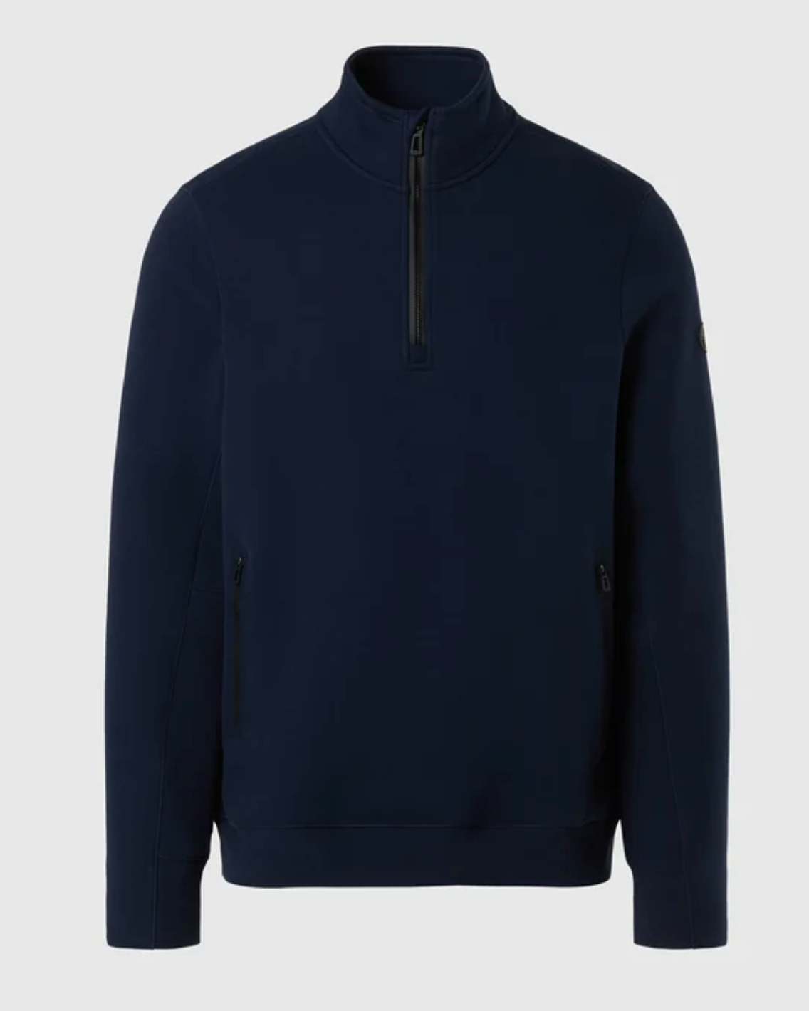 Navy North Sails 1/4 Zip Pique Scuba Sweatshirt