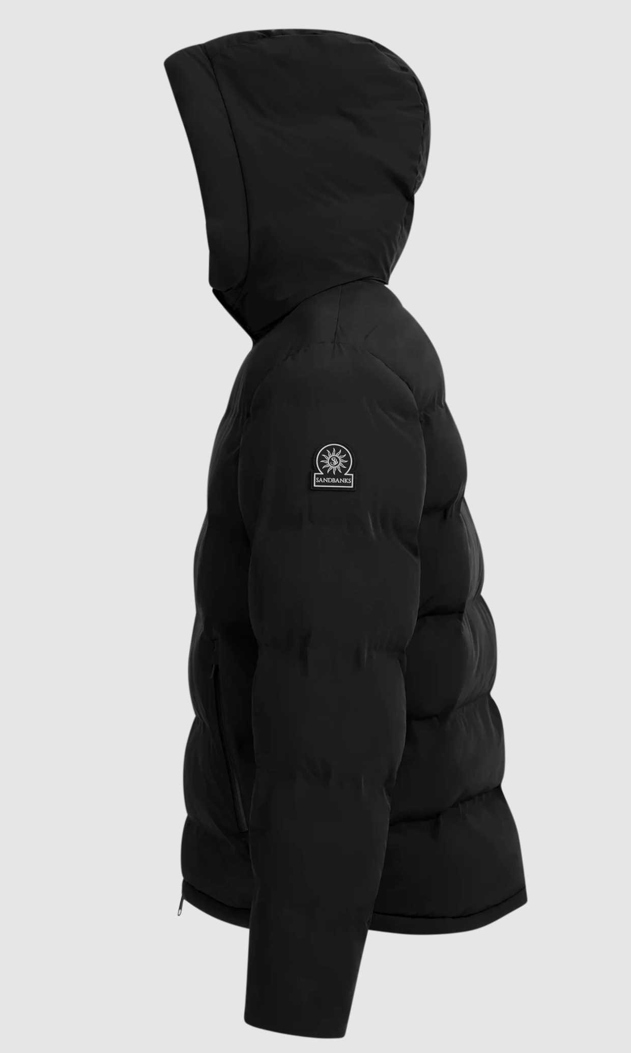 Black Sandbanks Waterproof Puffer Jacket