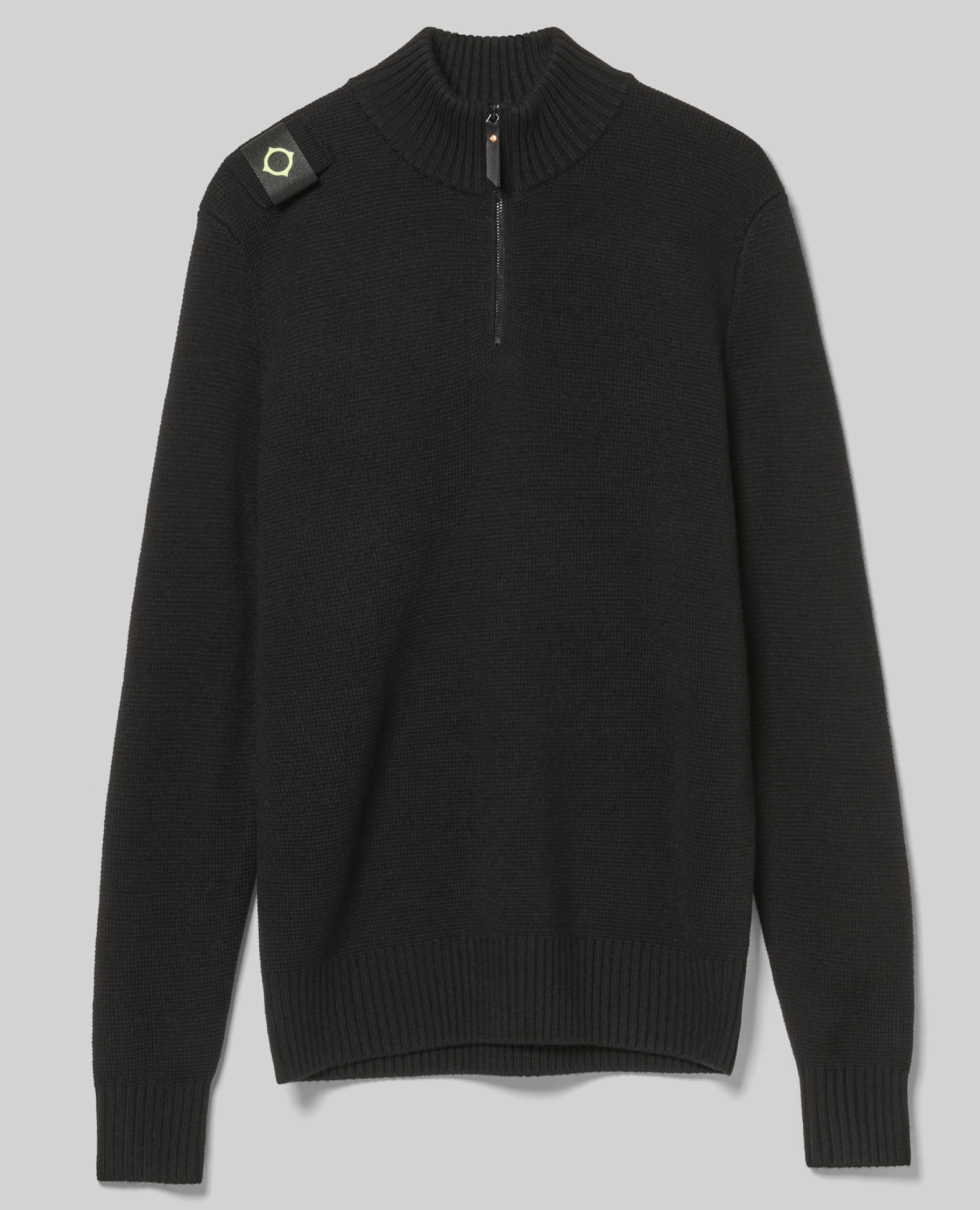 Black MA.Strum "Sarl" Quarter Zip Knit