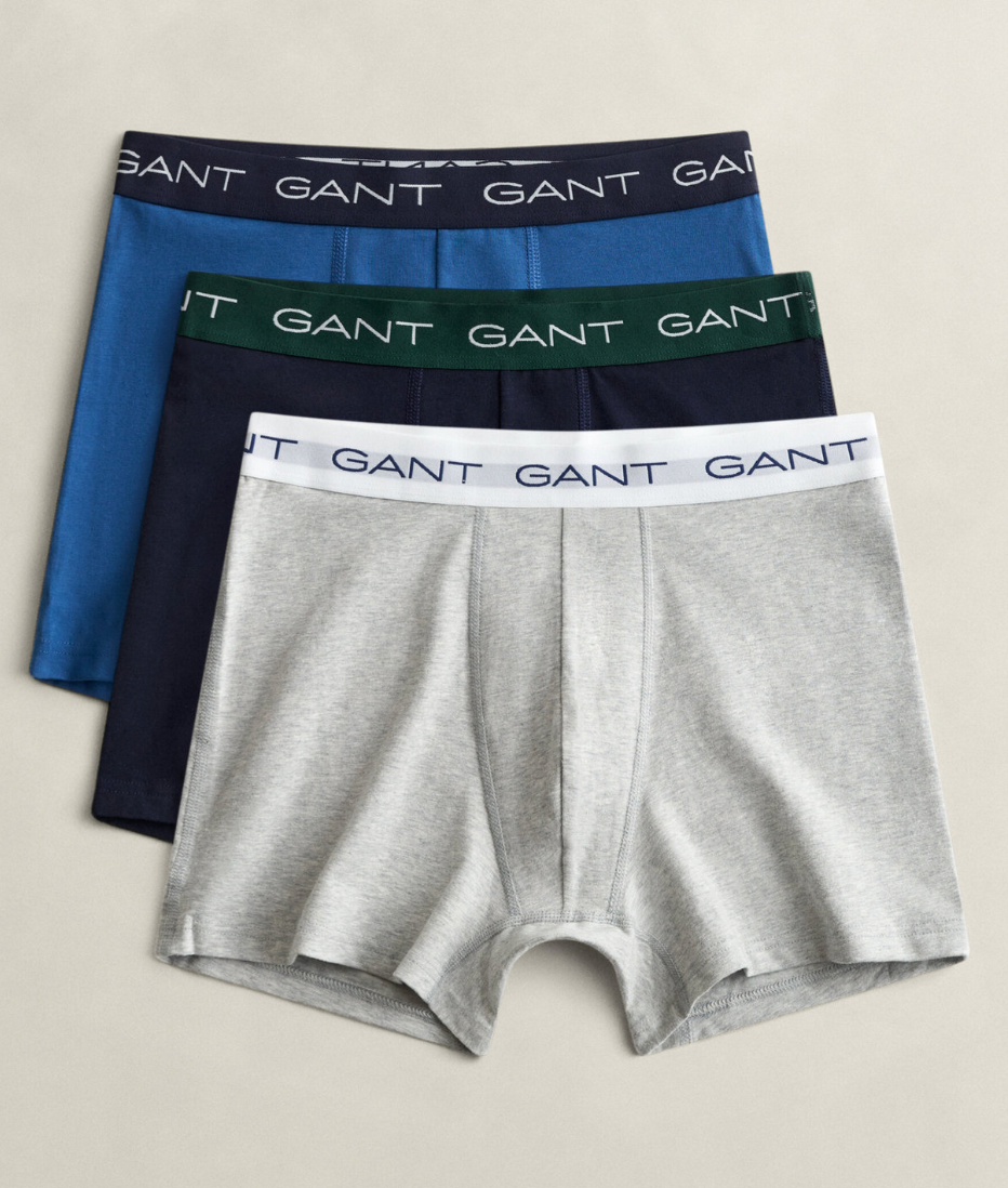 Mid Grey Gant Underwear 3-Pack Boxer Brief