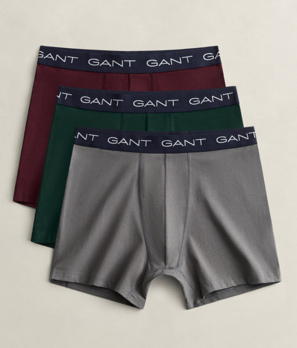 Mid Grey Gant Underwear 3-Pack Boxer Brief