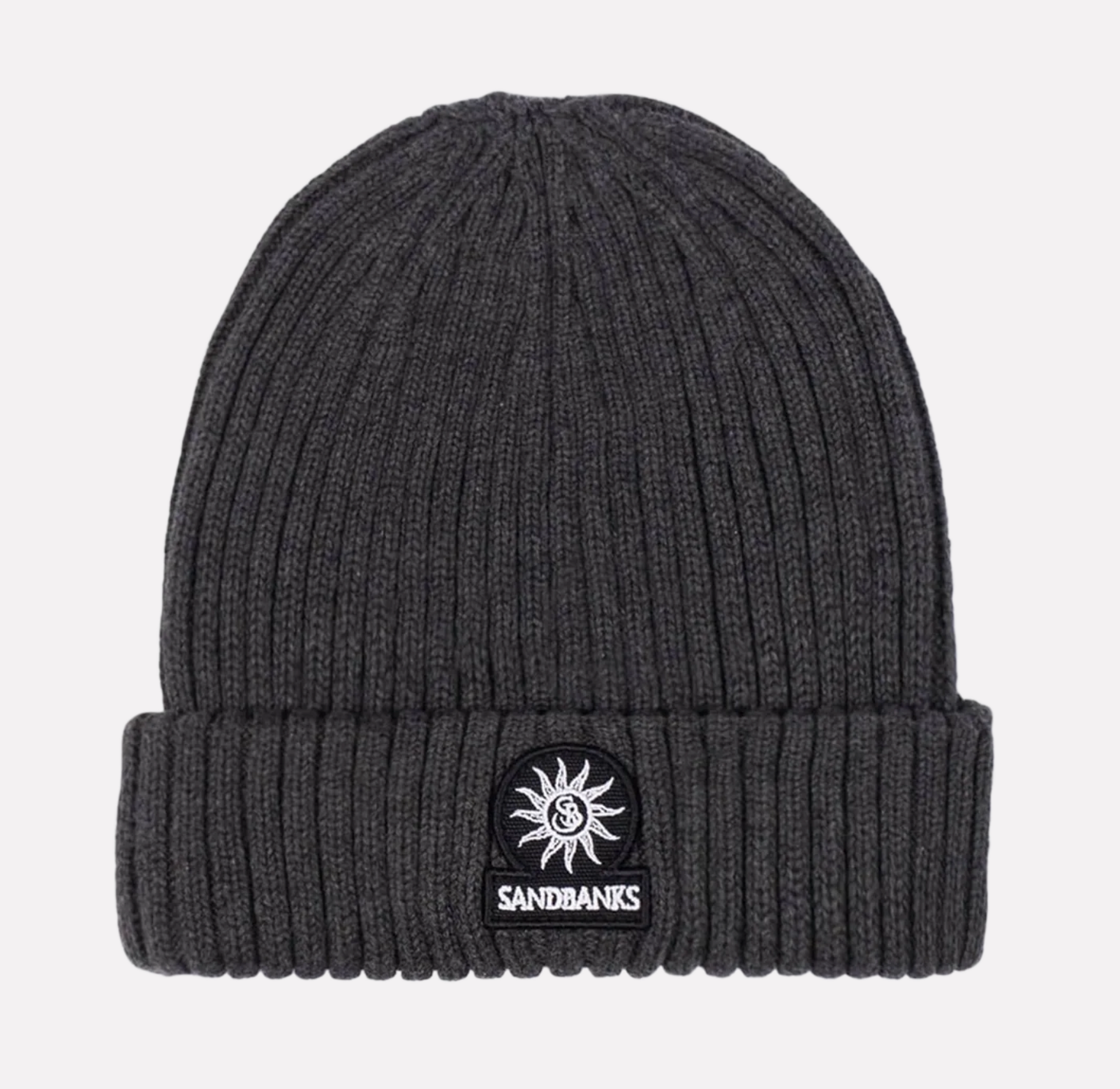 Antrachite Sandbanks Merino Wool Ribbed Beanie