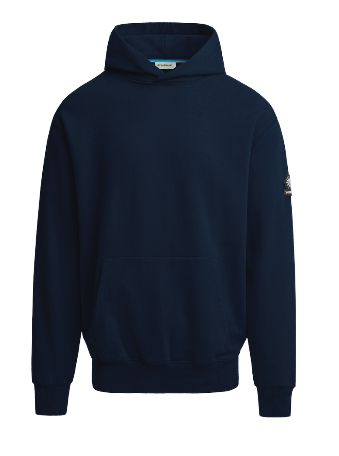 Navy Sandbanks Badge Logo Hoodie