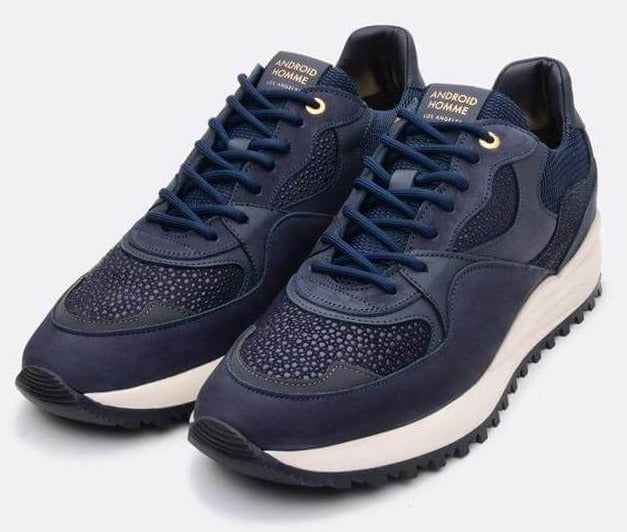 Android Homme 'SANTA MONICA' Luxury Runner Navy/Stingray/Suede