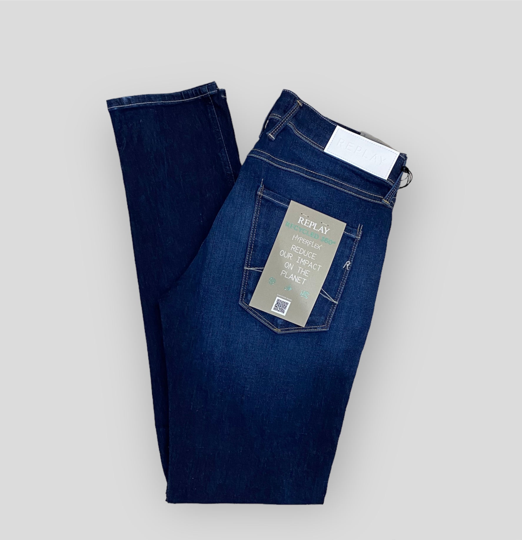 Replay " Recycled 360" Hyperflex Jeans Mid Blue