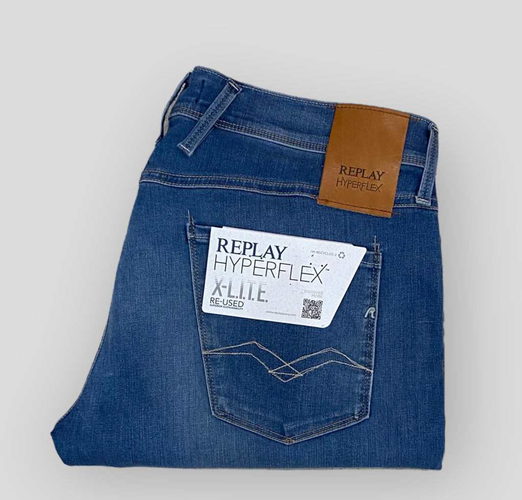 【新品】REPLAY HYPERFREE W26 L28 ¥34,560 Replay Black Grover Straight Hyperflex Jeans - BrandAlley