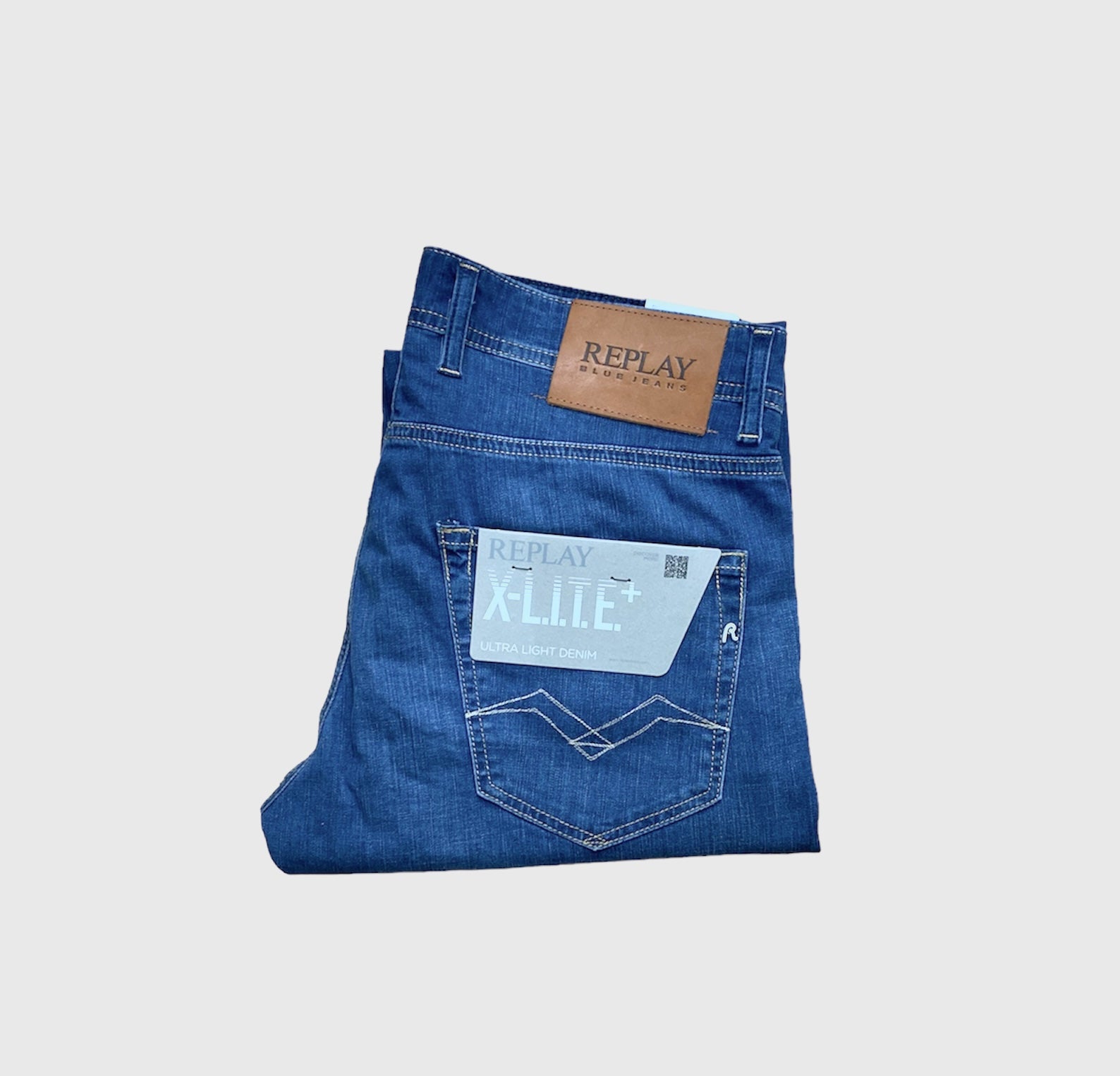 Replay " Ultra Light - Grover" Jeans Mid Blue Wash
