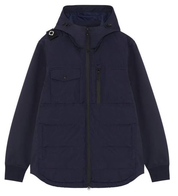 MA.Strum Quilted Hooded Jacket Navy