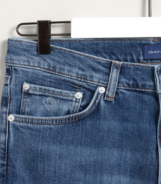 Gant "HAYES" Slim Jeans  Semi Light Blue Worn In Wash