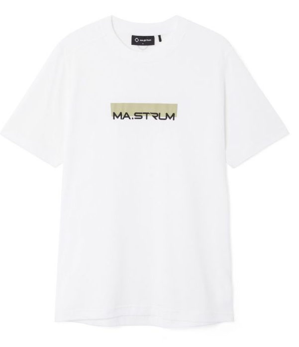 MA.Strum "Block Print" T-Shirt White/Tea